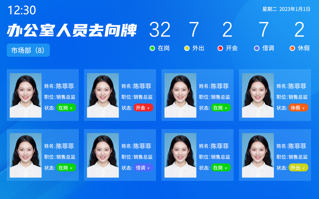 案例分享 | 谷一科技為某企業部署電子門牌模板